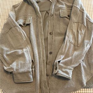 Free People Olive Green Knit Top